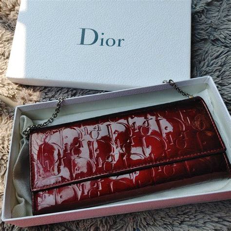 dior trotter wallet on chain|wallet with chain for women.